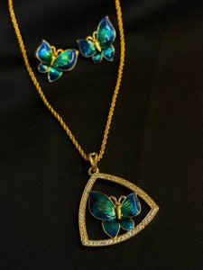 Blue Mina Butterfly Pendant