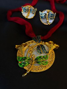 Dragonfly Shell Pendant