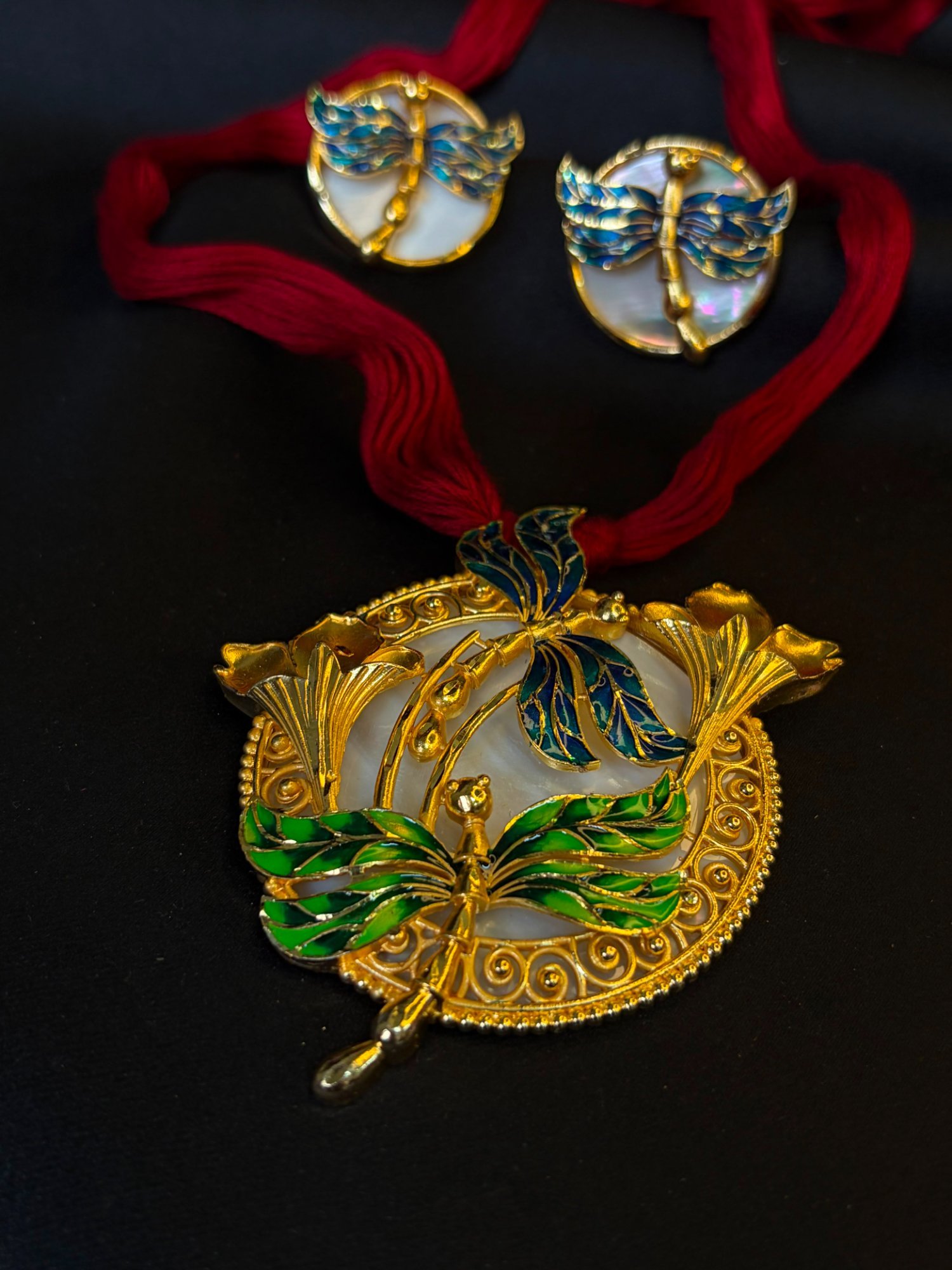 Dragonfly Shell Pendant