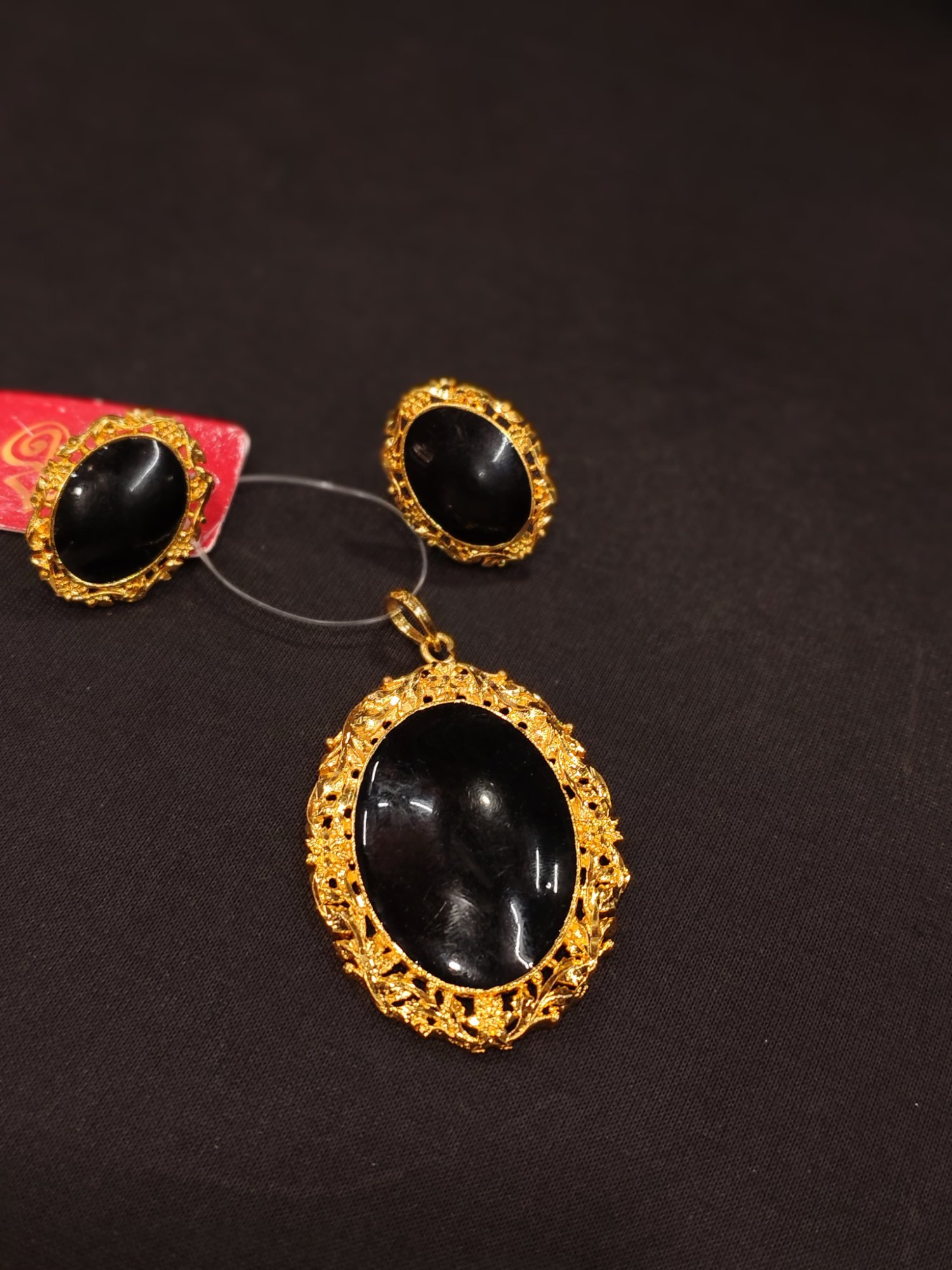 Ayna Pendant (Black Mina)
