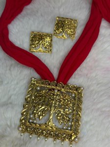 Square tree pendant(Antique polish)