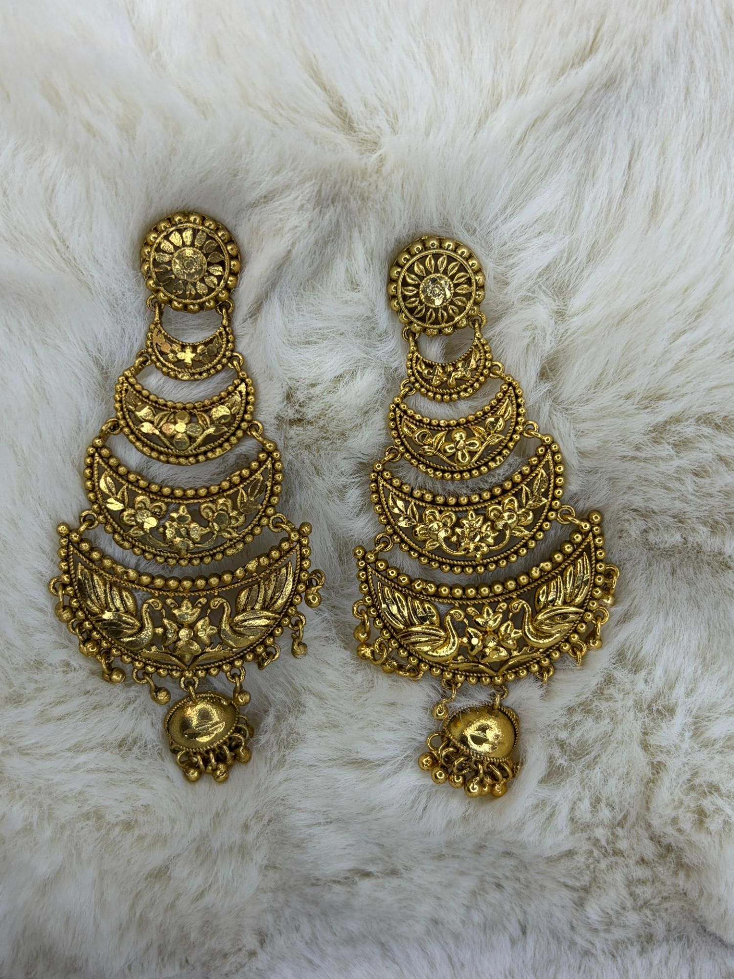 Half chand four layer earring ( antique)