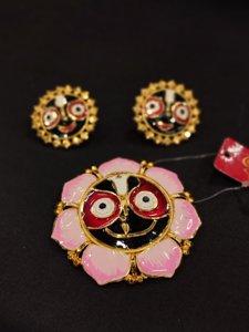 Lotus Jagannath Pendant Set