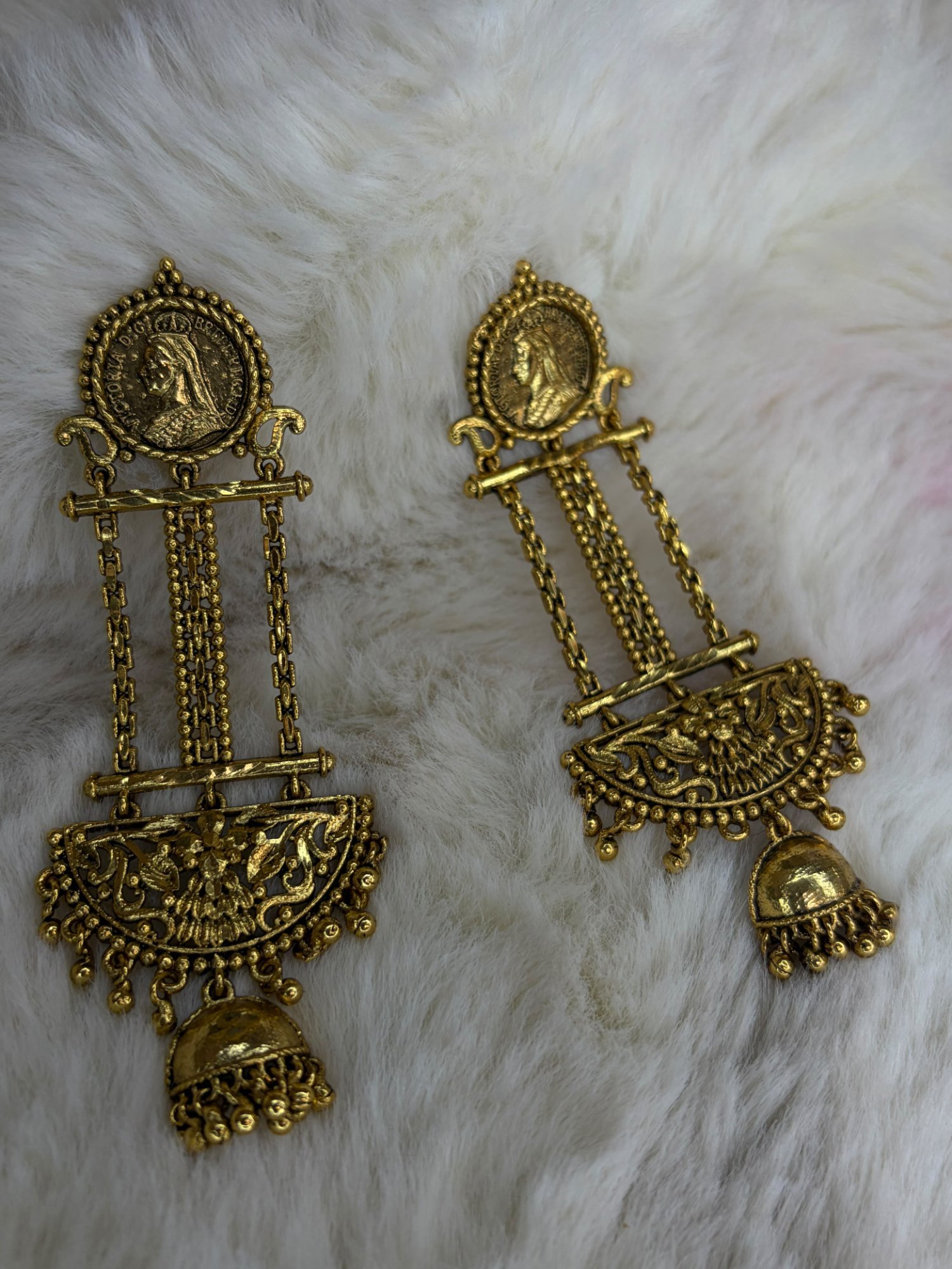 Gini chain jhumka (antique polish)