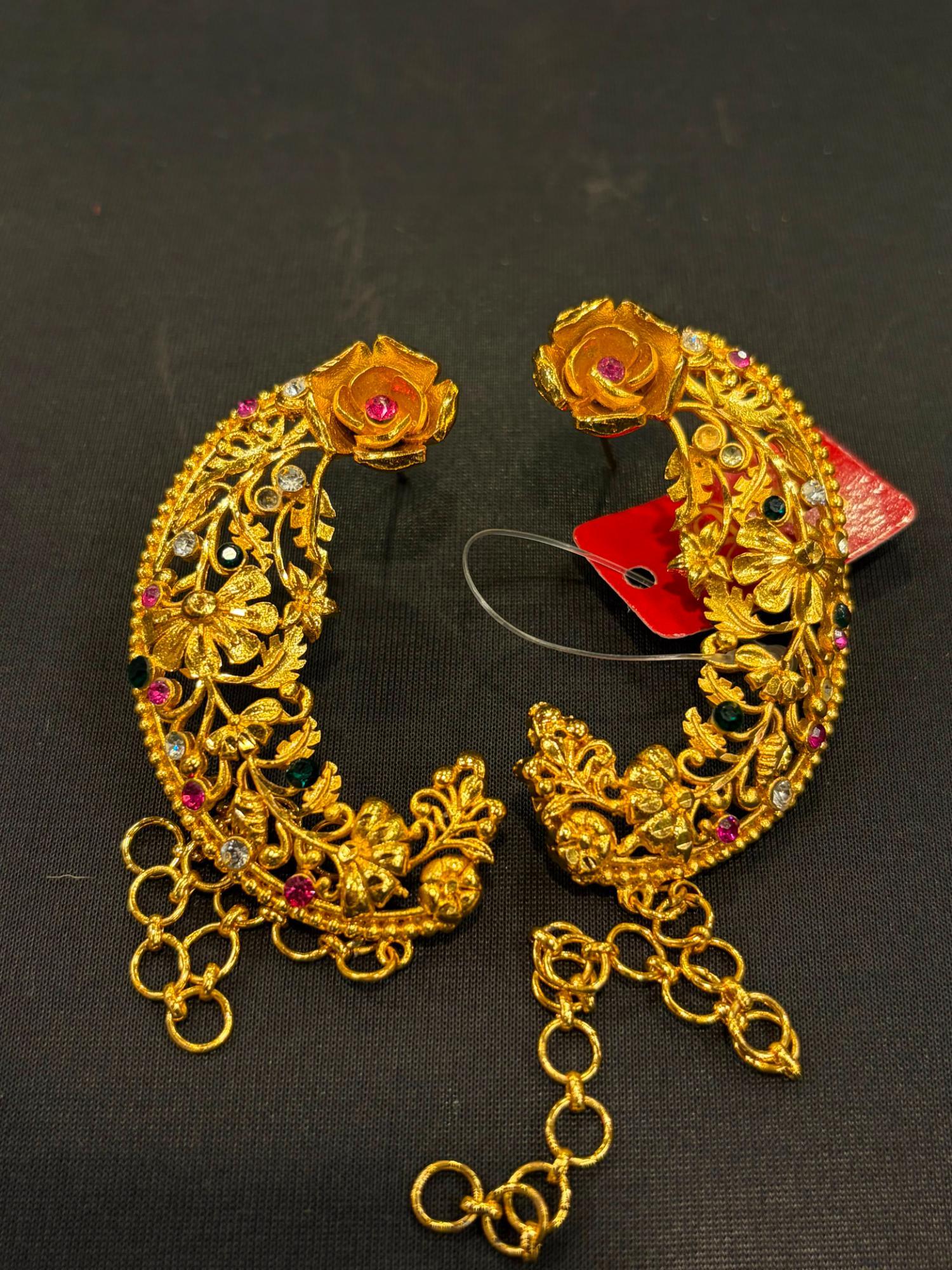 Rose Stone Setting Full Earring
