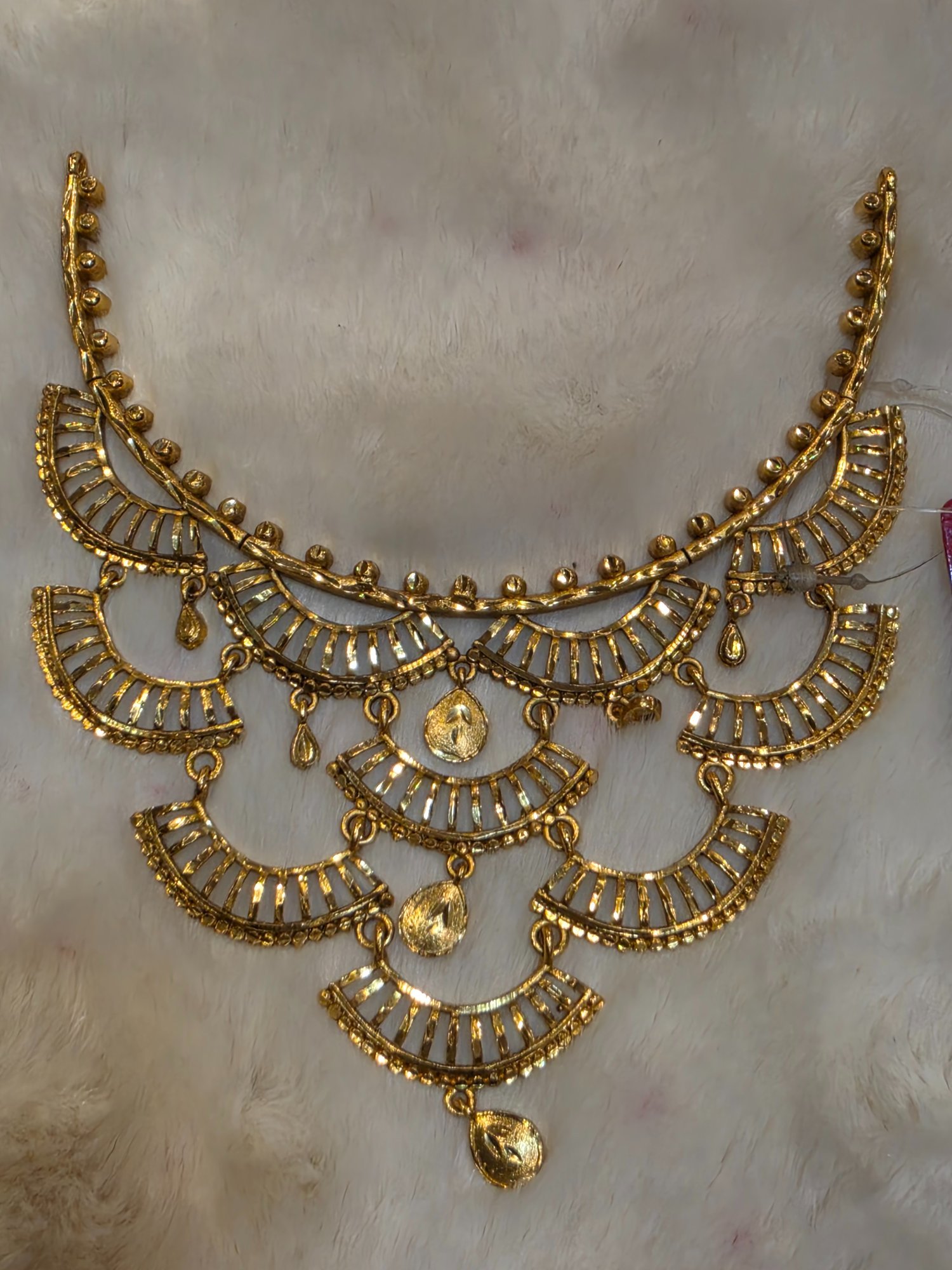Layared Alpona Necklace (Antique polish)