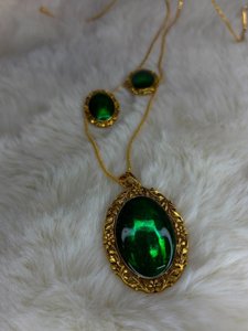 Ayna pendant (bottle green antique polish)