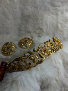 Pushpavalli Meena Choker (Antique polish)