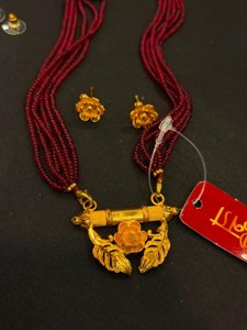 Twin Leaf Flower Pendant Set