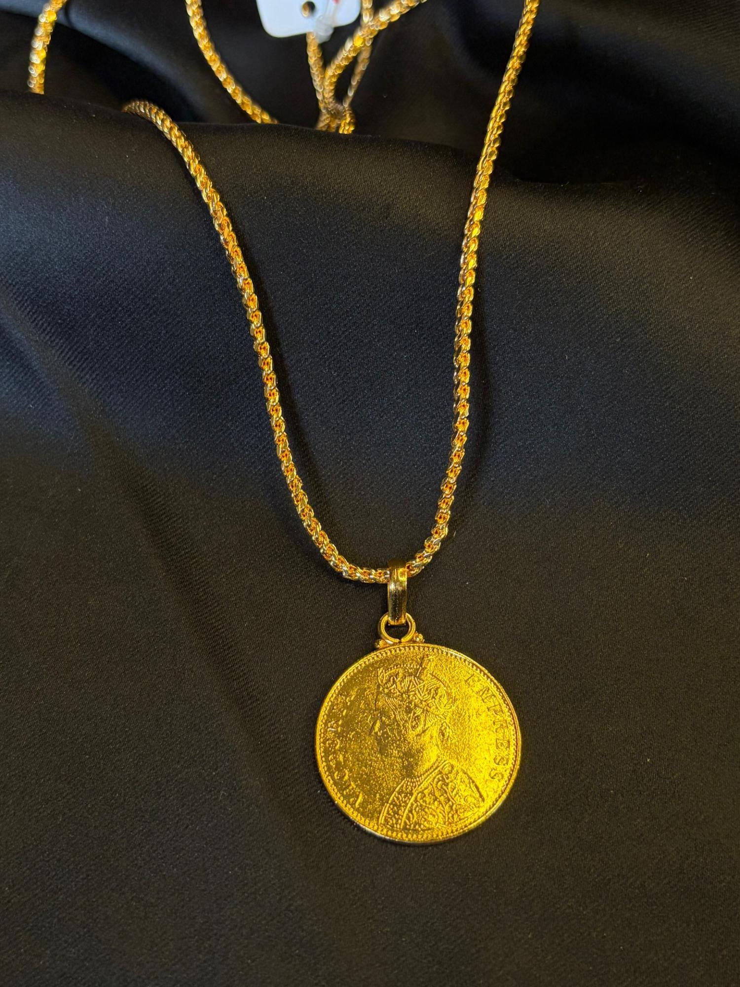 Gold Plated Rupees Gini Pendant