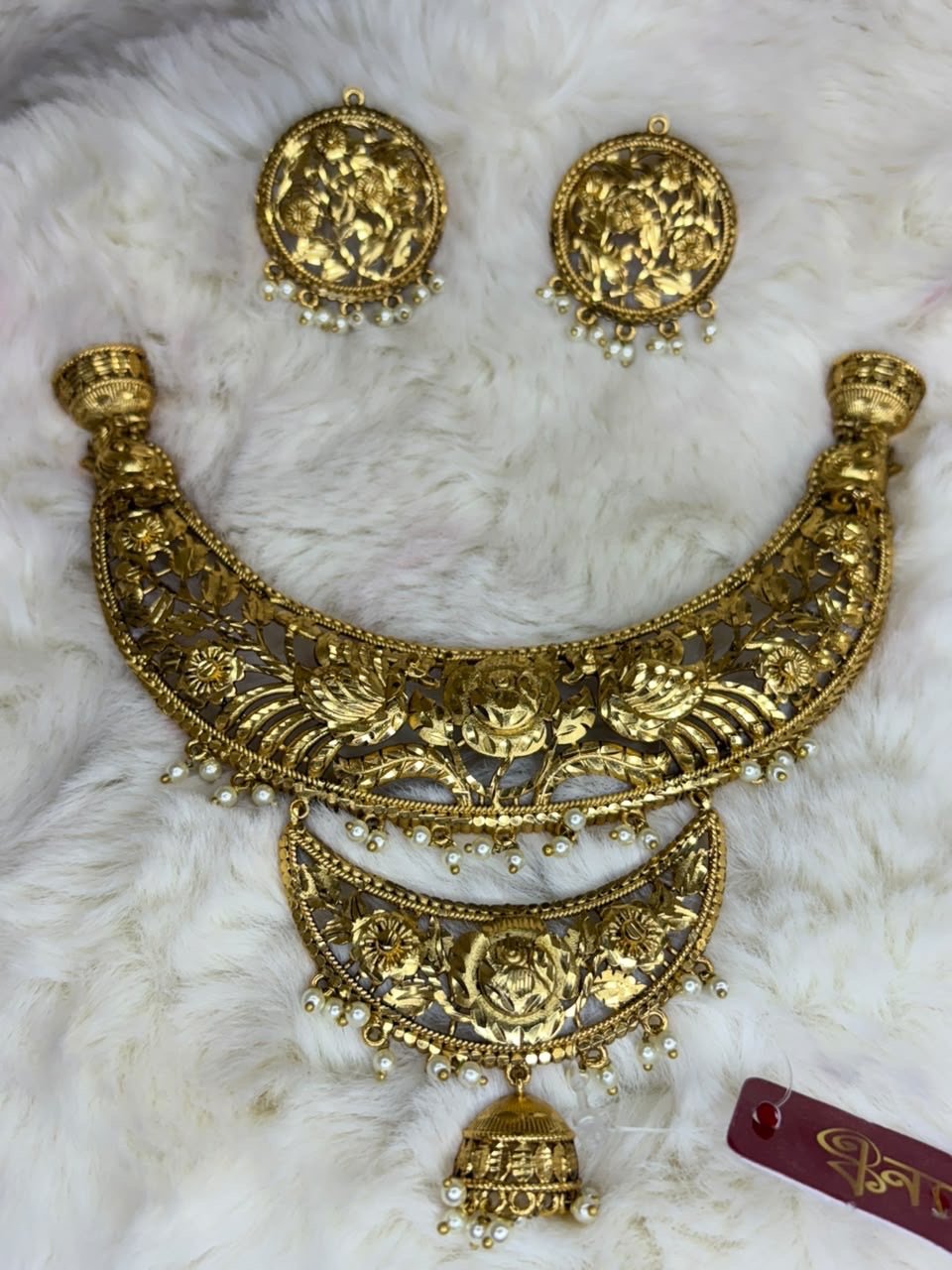 Big Half Chand Pendant (Antique)