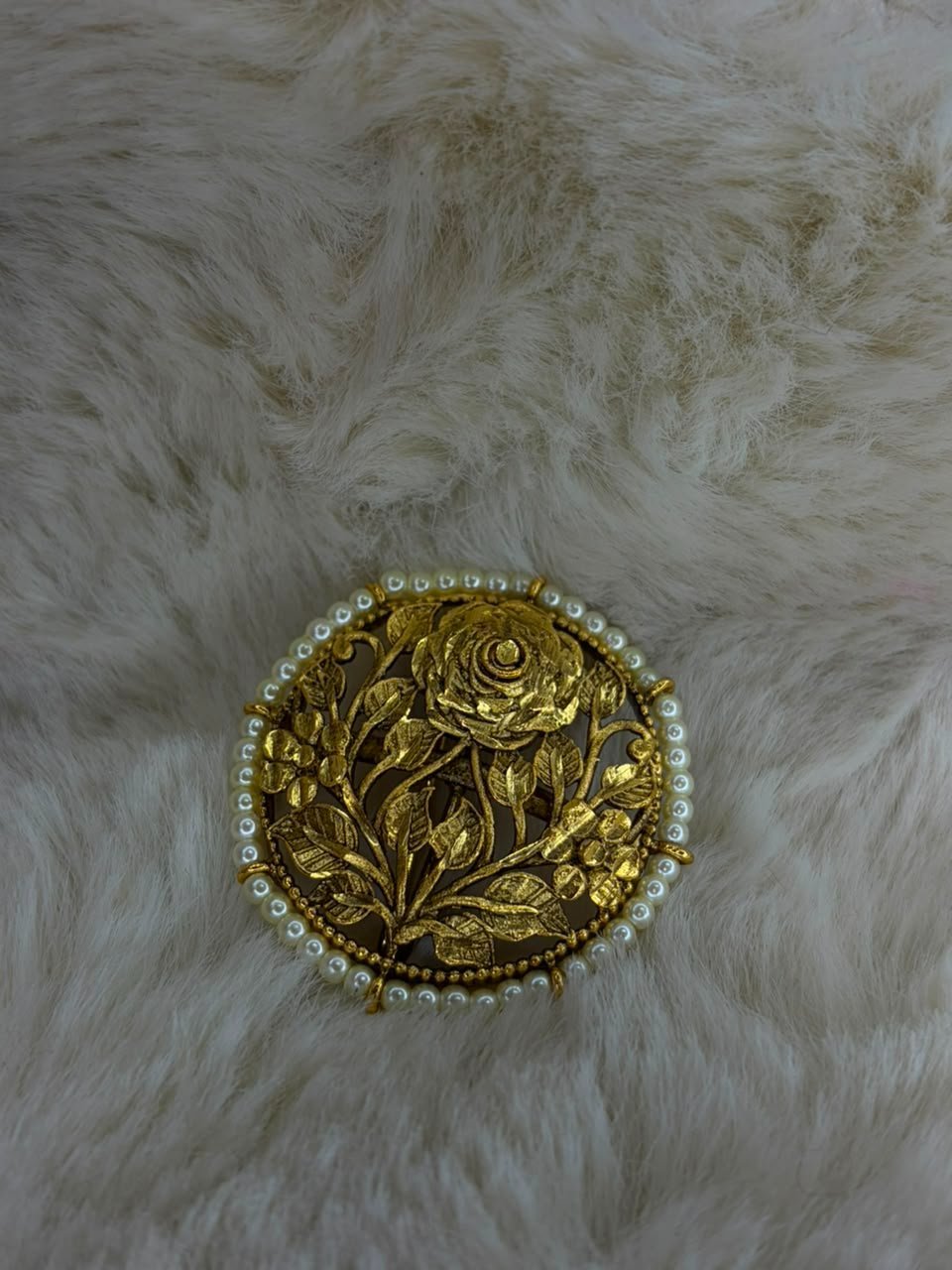 Pearl Tana Rose Brooch