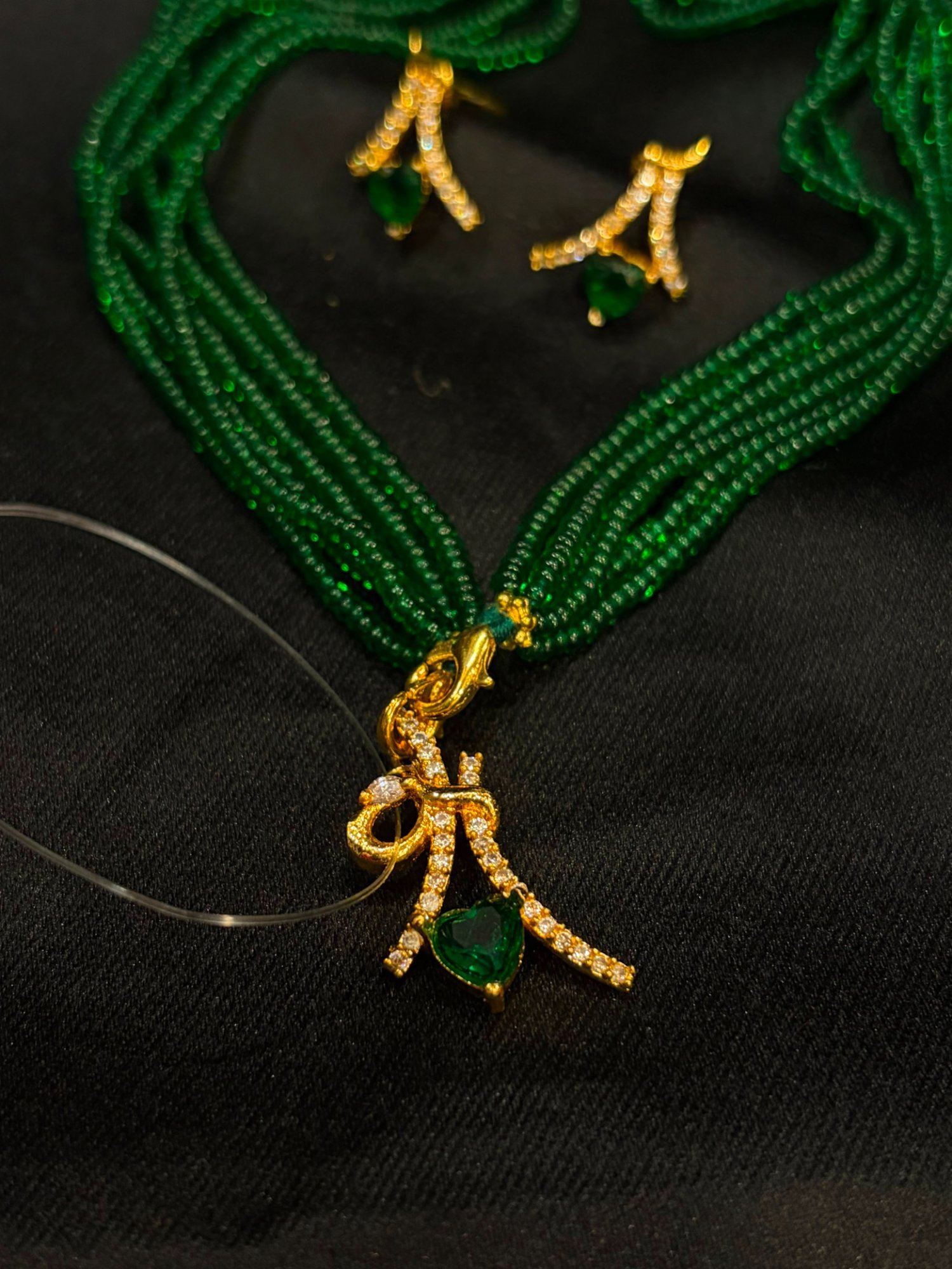 Reborn Heart Pendant Set (Green)
