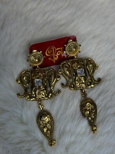 Peacock Chouko Earrings (Antique)