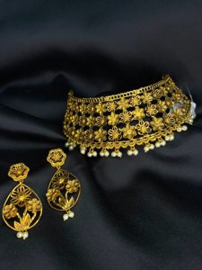 Kusumjali Choker Set (Antique polish)