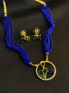 Leaf of Love pendant Set (Blue)