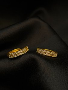 Double Stone Setting Ring Earring