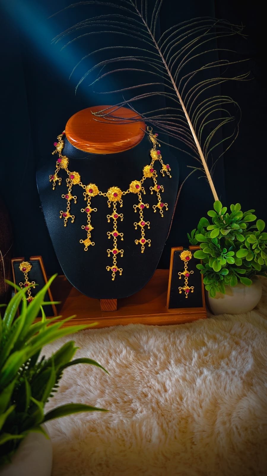 Stone boshano jhalor necklace