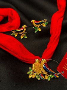 Twin Love Bird Mina Pendant