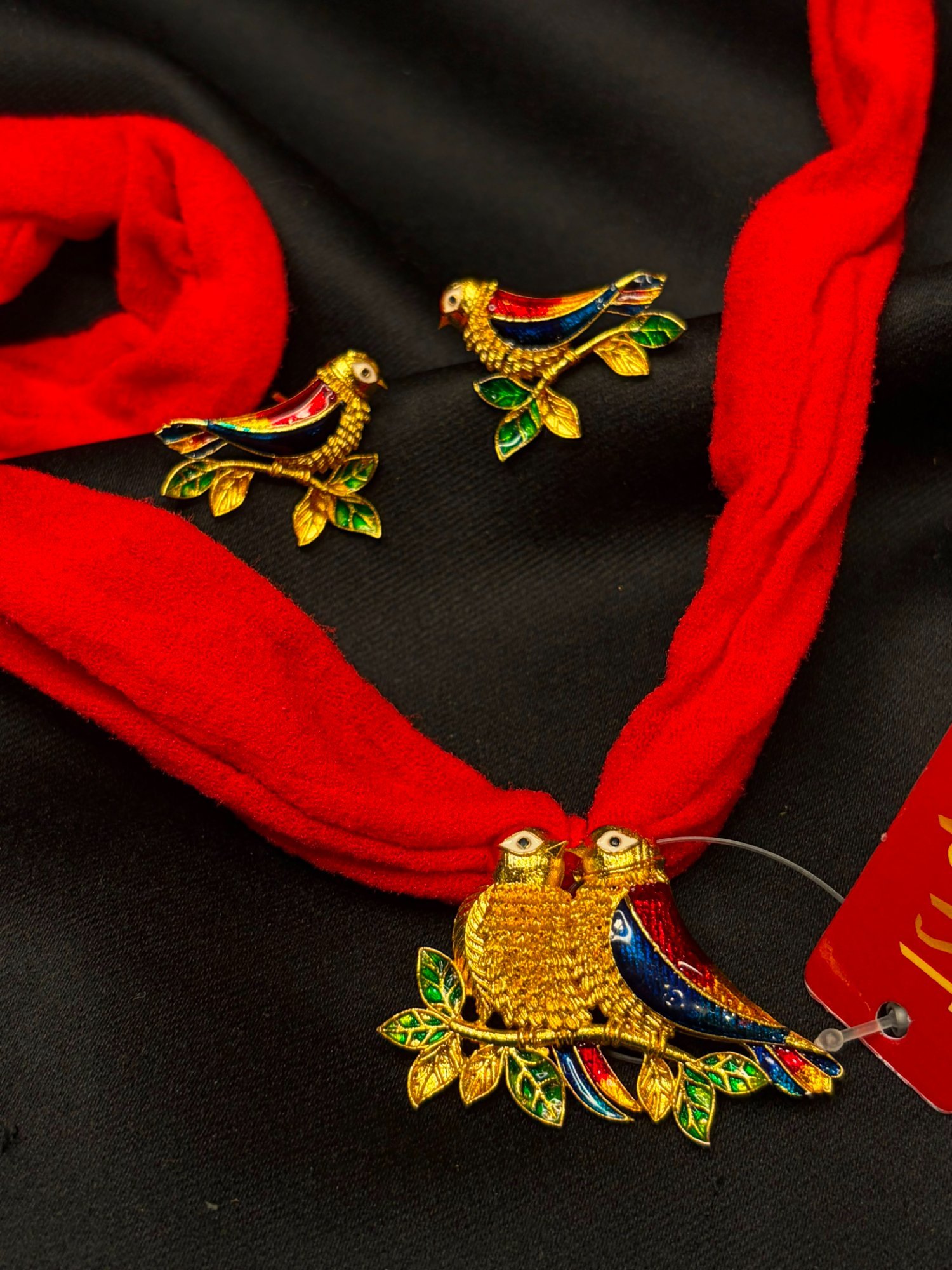 Twin Love Bird Mina Pendant